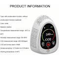 Miniatyrbillede 2 af 5: Kuldioxiddetektor, husholdningstermometer og hygrometer, C02-detektor, to i én, (CO2-detektion + temperatur og