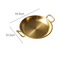 Miniatyrbillede 2 af 5: Rustfrit stål Tyk Tør Pot Ramen Pot golden M