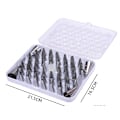 Miniatyrbillede 1 af 3: 52 stk. rustfrit stål glasur sprøjte kage dyser med opbevaringsboks holdbar brug super omkostningseffektiv praktisk holdbar kagepyntningstips 55pcs