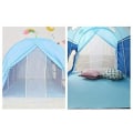 Pikkukuva 5 / 5: Pelaa Tent Garden Game Housea irrotettavalla sängyllä Child Girl Boy -pojalle - Blue House