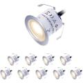 Miniatyrbillede 1 af 5: 12V/IP67 vandtæt LED gulvlampe, forsænket gulvlampe, varm hvid, 3200K, 10 STK