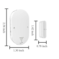 Miniatyrbillede 2 af 4: 130 Db 433mhz Trådløs Magnetisk Sensor Hjem Dør Vindue Indgang Tyverialarm Sikkerhedsalarm