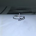 Miniatyrbild 3 av 4: Ring Justerbar Open End Koppar Brev Kvinnor Finger Smycken För Dejting Y