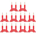 10 Set Bananplugg Testkabel Svetsad Hane till Hane Testkabel för Hemindustri 044 mm² Röd