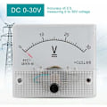 Miniatyrbild 3 av 5: Strömvoltmätare, 85C1 analog strömvoltmätare Spänning, 2,5 noggrannhetsspänning, Analog voltmeterpanel för experiment, testpanel，0-30v, Fonepro