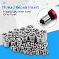 Miniatyrbillede 3 af 5: Gevindindsatser M3 M4 M5 M6 M8 M10 M12 Rustfrit ståltråd Reparationsindsatser Sortiment