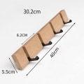 Miniatyrbillede 5 af 5: Moderne vægknage, knagerække i træ Sammenfoldelig bambus knage med 4/5 bevægelige kroge til jakker, frakker, tørklæder, håndtasker og mere 4 hooks