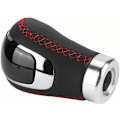 Miniatyrbillede 5 af 5: Bil gearskifteknap, Universal bil gearskifteknap Universal læder håndbold stick hoved gearskifteknap til bil (rød)