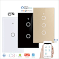 Miniatyrbillede 2 af 3: 120 type graffiti WIFI smart switch væg touch switch fjernbetjening stemmestyring, 1 vejs hvid