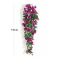 Pikkukuva 1 / 5: Simulation Rose Plant Seinäkoristelu Simulation Flower Rattan (violetti ruusu seinäripustin 2 kpl) kodin ja puutarhan sisustukseen