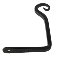 Pikkukuva 5 / 5: Kukkaripustusteline, rautainen seinäkoukku Kukkaripustusteline 2kpl musta 4PCS BLACK