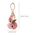 Pikkukuva 3 / 3: 3kpl Lovely Rabbit Keychain sarjakuvalaukku riipus riippuva koriste (satunnainen väri)