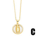 Pikkukuva 4 / 5: Kaulakoru Vintage Zirkoni Neitsyt Maria Heart Stud Muotikorut Ac9131 A