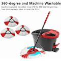 Miniatyrbillede 2 af 5: Sæt med 4 Clean Twist Disc Moppe-udskiftningshoveder, 2 i 1 mikrofibermoppehoved til Vileda Turbo Let at vride og rengøre