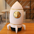 Miniatyrbillede 1 af 2: Astronaut Dukke Plys Legetøj Rumskib Dukke Børnedags Fødselsdagsgave Robot Dukke A White ship