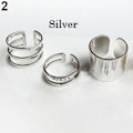 Miniatyrbild 1 av 4: 3 st/ set Finger Midi Tip Finger Knuckle Öppna Ringar Smycken Berlocker Julpresent Silver