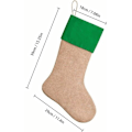 Miniatyrbillede 2 af 5: 16" jule-faux burlap julestrømpepejs Hængende DIY julepynt, sæt med 6 (rød, grøn, hvid)