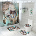 Pikkukuva 2 / 5: Fox Feather Print wc-lattiamatto Neliosainen set, A2,