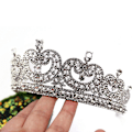 Miniatyrbillede 3 af 5: Hjerteformet Halite Legering Crown Brude Rhinestone smykker Bryllup Hovedbeklædning