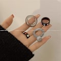 Miniatyrbillede 4 af 5: Ring Heart Stud Star Stud Piger&#39; Modesmykker Ac2006