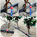 Miniatyrbillede 4 af 5: 400 STK Justerbar kunstvandingsdrypper, 1/4'' automatisk drypvandingssystem Mikrosprinkler-drypper til plantedrivhus