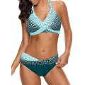 Miniatyrbild 1 av 2: kvinnor Sommar Push Up Vadderad BH Bikini Set Baddräkt Baddräkt Beach Badkläder Green XL