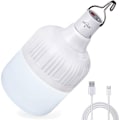 Pikkukuva 1 / 5: Latausvalo led-ulkokäyttöinen pimeänäkövalo (5 vaihdetta 60W ( USB kaapelilla) valkoinen valo)，Sisäkäyttöön
