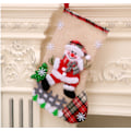 Miniatyrbild 2 av 3: Stora linne Julstrumpor Juldekorationer Julklappspåse Presentpåse (Snögubbe),