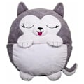 Miniatyrbillede 1 af 3: Happy Nappers 2-i-1 pude, der bliver til en sovepose, Husky, Grå, 1 enhed (pakke med 1)