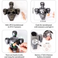 Pikkukuva 4 / 5: Halloween Skull Vaaleanvihreä Led-kynttilänvalo santelipuusta Smoke Desktop Desktop -koristeella Halloween-juhliin Kummitustalo Luo kauhukoristeita, mene
