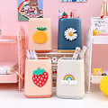 Miniatyrbillede 1 af 2: Sød penneholder til børn, piger, holdbare kvinder blyantholder kop til stativ Skrivebord Hjemmekontor Opbevaring Organizer (kaktus) Strawberry