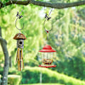 Miniatyrbild 5 av 5: 2-pack metall fågelmatarkrokar 12 tums fjärilsdesignkrokar för att hänga fågelmatare Chime Lantern Black