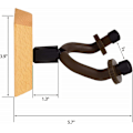 Miniatyrbild 3 av 5: Gitarr Vägghängare Äkta hårdträ 2-pack Gitarrhängare Väggkrokhållare Stativ Display med skruvar - Lätt att installera - Passar alla storlekar gitarrer, bas