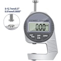 Miniatyrbild 1 av 5: Digital tjockleksmätare, 0-12,7 mm LCD-skärm Digital mätare, innesluten elektronisk mikrometer tjockleksram för Fonepro Lädertyg Tjocklekssiffra