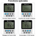 Miniatyrbillede 4 af 5: Plug-in digital timer-udtag 16A 3600W LCD-skærm 20 grupper On/Off Proable timer 24 timer 7 dage AC220V Energi S