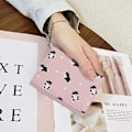 Miniatyrbillede 3 af 5: Kawaii Pung Til Piger Sød Kat Vegansk Læder Kortholder Organizer Small Trifold Dame Pung, Menw Cat A916-782 Pink
