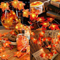 Miniatyrbild 3 av 4: styck höstdekoration, 2M 20LED Leaf Fall Deco String Lights, Halloween Decoration String Lights Batteridriven för Ha