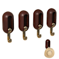 Miniatyrbild 1 av 5: Självhäftande krokar Väggkrokar Nyckelkrokar för väggdekorativa nyckelhållare Självhäftande väggkrokar Walnut