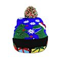 Miniatyrbillede 1 af 5: 1 stk Led Julehuer Sweater Strikket Beanie Blue
