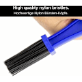Pikkukuva 3 / 5: Pyörän ja moottoripyörän puhdistusharjat, polkupyörän ja moottoripyörän ketjuharja lian poistamiseen, Heavy Duty nylon , moottoripyörän huolto, Fonepro 2kpl