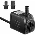 Miniatyrbillede 2 af 5: 1500L/H dykvandspumpe, 25W ultrastøjsvag akvariepumpe med 48 timers tørbrænding, springvandspumpe med 5 fod strømledning a
