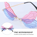 Miniatyrbild 3 av 4: Glas Dragonfly Wings Kamouflage-dräkt Roliga glasögon (övre lila & nedre blå)
