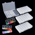 Miniatyrbillede 1 af 5: 1 stk 28 pladser Diamantbroderiæske Daimond Malertilbehør Æsker Case Cross Stitch Tools, Canvas Pain