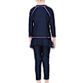 Miniatyrbild 3 av 4: 3st/ set Modest Burkini Badkläder Barn Flickor Muslimska Islamiska Cap Strandkläder Navy Blue 7-8 Years