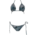 Miniatyrbild 2 av 4: kvinnor Sexig Bikini String Set Vadderad Push Up Badkläder Sommar Beach Baddräkt Snakeskin Blue M