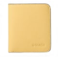 Miniatyrbillede 3 af 3: Kvinders Compact Bifold Luxury ægte læder lommepung apricot yellow