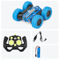 Pikkukuva 1 / 5: Kaksipuolinen Twist-auton kaukosäädin Kääntyvä auton pyörivä leluauto (tummansininen)