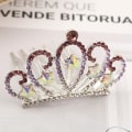 Miniatyrbillede 1 af 4: Børne Rhinestone Crown hårkam Babytilbehør Børnedag hovedbeklædning Style 16