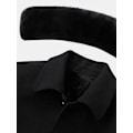 Pikkukuva 3 / 4: Isän syksyn ja talven keskipitkä paksu villatakki Black 4XL