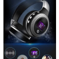 Miniatyrbillede 3 af 4: Hovedmonteret trådløst bluetooth headset, kortcomputer mobiltelefon gaming headset (sort og sølv),
